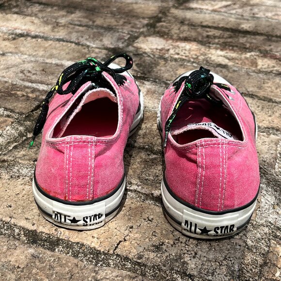 Converse Chuck Taylor All Star Pink Low Top Canvas Sneakers Mens 6 Womens 8 - Picture 4 of 11